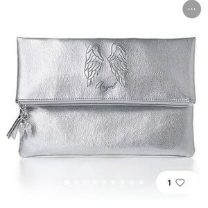 NWT / In Plastic Victoria's Secret Silver Angel Anniversary Fold Over Clutch Bag